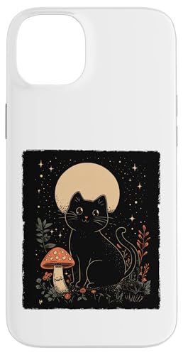 Hülle für iPhone 14 Plus Katze Pilz Vintage Cottagecore Ästhetik Mädchen Frauen von Cottagecore Aestethic Mushroom Tees