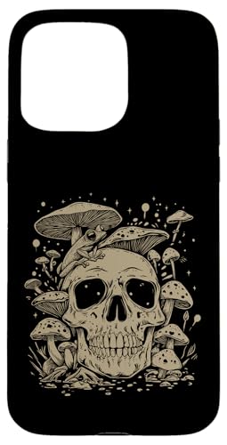 Hülle für iPhone 15 Pro Max Totenkopf Pilz Sammler Vintage Goth Cottagecore von Cottagecore Aestethic Mushroom Tees