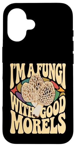 Hülle für iPhone 16 Morels Groovy Mushroom 90er 80er Pilz Ästhetischer Wildpilz von Cottagecore Aestethic Mushroom Tees