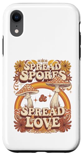 Hülle für iPhone XR Spread Love Groovy Mushroom Pilz Ästhetischer Wildpilz von Cottagecore Aestethic Mushroom Tees