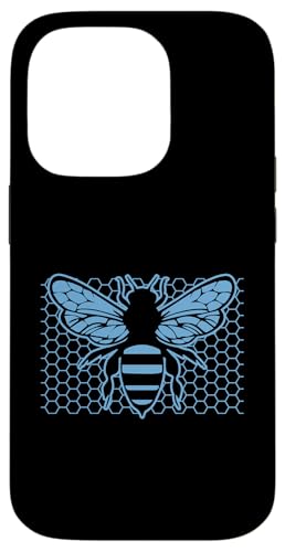 Hülle für iPhone 14 Pro Geometrisches Bienenstockmuster mit Bienen-Grafik im Cottagecore-Stil von Cottagecore Bee Merch And Beekeeper Essentials