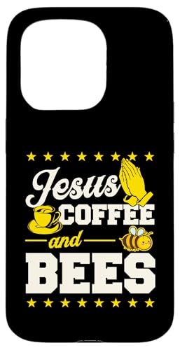 Hülle für iPhone 15 Pro Jesus Kaffee und Bienen von Cottagecore Bee Merch And Beekeeper Essentials