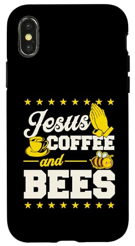 Hülle für iPhone X/XS Jesus Kaffee und Bienen von Cottagecore Bee Merch And Beekeeper Essentials