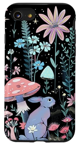 Hülle für iPhone SE (2020) / 7 / 8 Fairycore Midnight Garden – skurriles Natur-Design von Cottagecore Goblincore and Fairycore Gifts