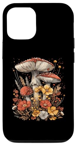 Hülle für iPhone 12/12 Pro Cottagecore Ästhetisch Pilz Blume Goblincore von Cottagecore Zubehör Ästhetische Kleidung Damen