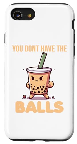 Hülle für iPhone SE (2020) / 7 / 8 Lustiger Boba Milchtee You don't have the Balls Food Lover von Couch Potaro