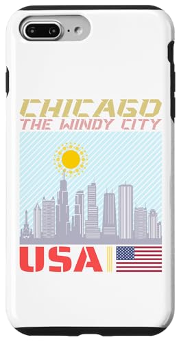 Hülle für iPhone 7 Plus/8 Plus Chicago USA Skyline Country City Skyline Wahrzeichen Souvenirs von Country City Skyline Landmark Souvenirs