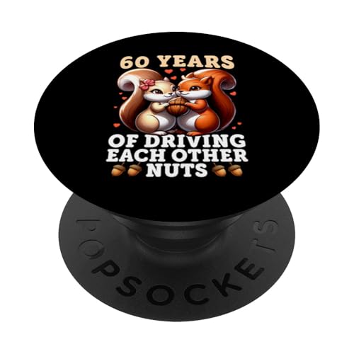 60. Hochzeitstag - 60 Jahre Ehe lustiges Paar PopSockets mit austauschbarem PopGrip von Couple Wedding Anniversary Funny Tees