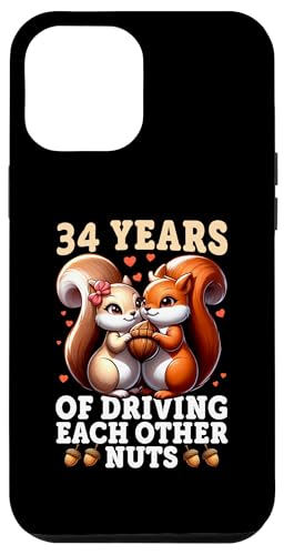 Hülle für iPhone 15 Plus Lustiges Paar zum 34. Hochzeitstag - 34 Jahre Ehe von Couple Wedding Anniversary Funny Tees