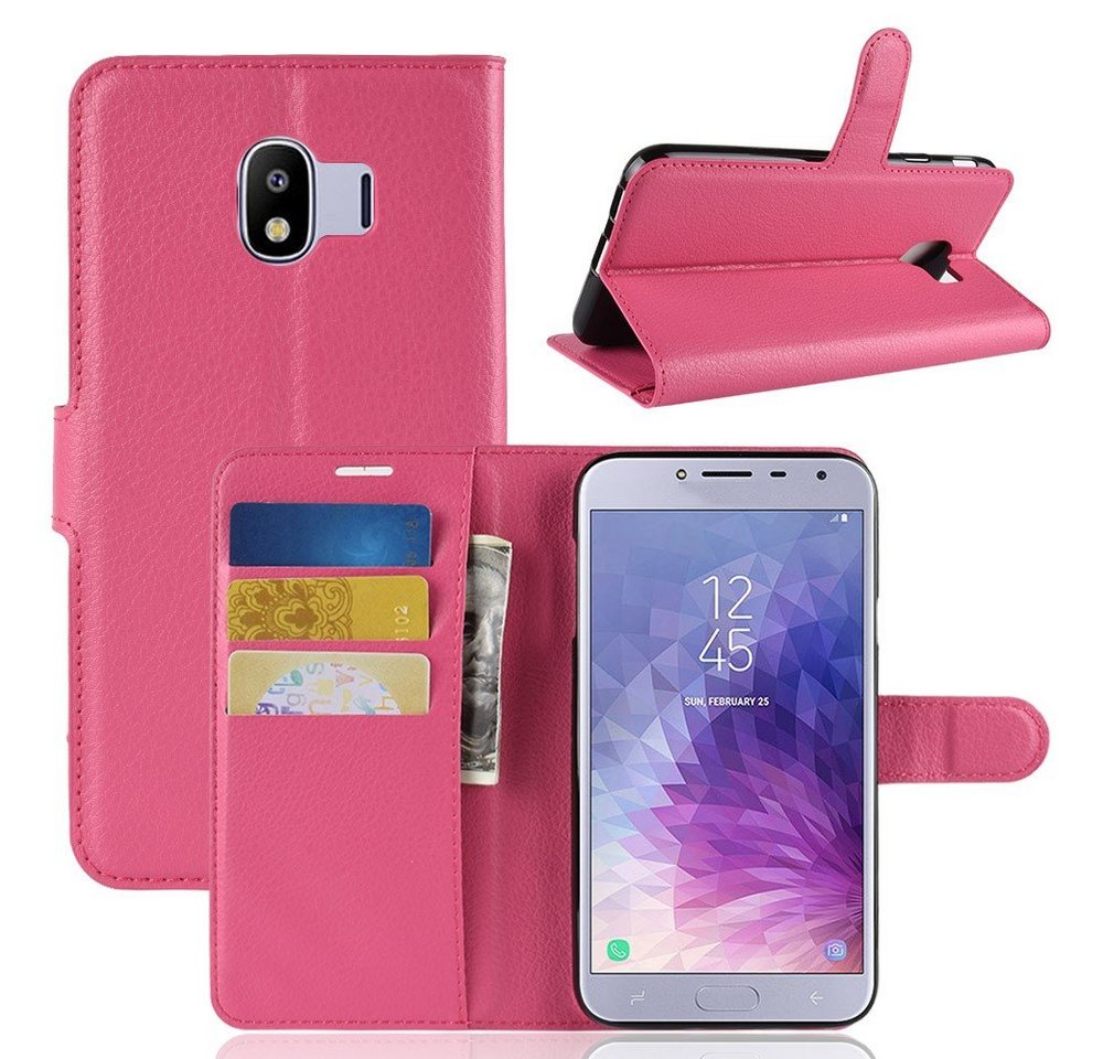 CoverKingz Handyhülle Hülle für Samsung Galaxy J4 2018 Handyhülle Flip Case Schutzhülle Pink von CoverKingz