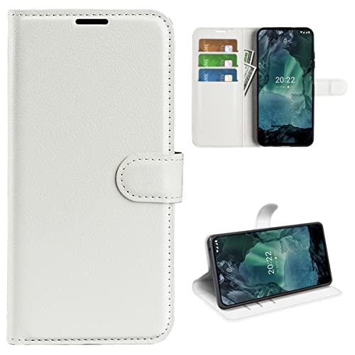 CoverKingz Handyhülle für Nokia G21 / G11 - Handytasche mit Kartenfach G21 / G11 Cover - Handy Hülle klappbar Weiß von CoverKingz