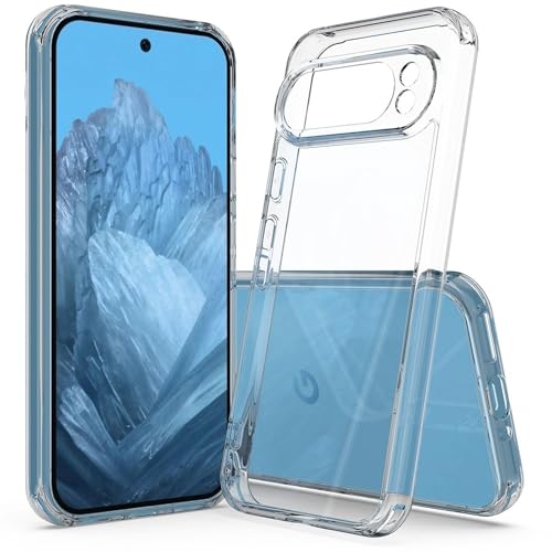 CoverKingz Handyhülle kompatibel mit Google Pixel 9 Pro - Stoßfeste Handy Hülle mit Kameraschutz - Silikon/Acryl Cover Clear - Slim Hybrid Case Transparent von CoverKingz