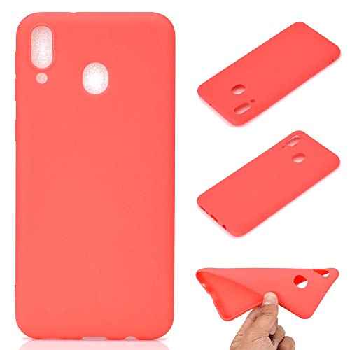 CoverKingz Handyhülle kompatibel mit Samsung Galaxy A40 – Silikon Handy Hülle Soft Case - Weiche Smartphone Schutzhülle Matt Rot von CoverKingz