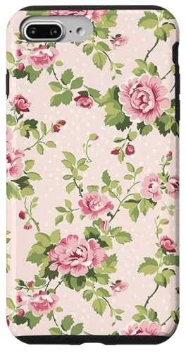 Hülle für iPhone 7 Plus/8 Plus Romanticizing Spring Cottagecore Skurrile Blumen-Pastellkreiden von Cozy Spring Aesthetic Cute Pink Flower Patterns