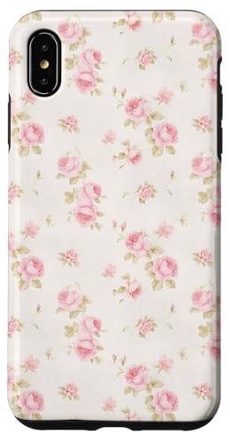 Hülle für iPhone XS Max Romanticizing Spring Cottagecore Skurrile Blumen-Pastellkreiden von Cozy Spring Aesthetic Cute Pink Flower Patterns