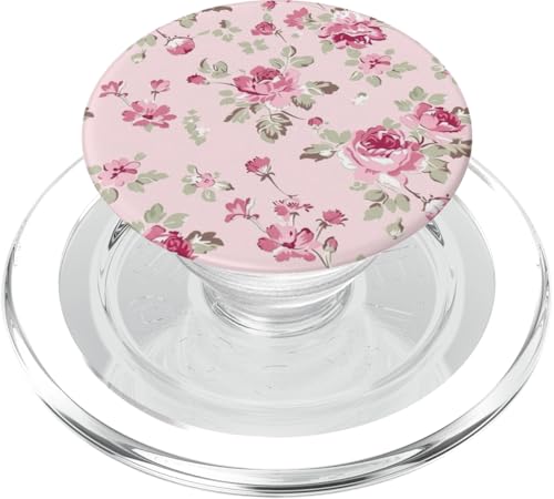 Romanticizing Spring Cottagecore Skurrile Blumen-Pastellkreiden PopSockets PopGrip für MagSafe von Cozy Spring Aesthetic Cute Pink Flower Patterns