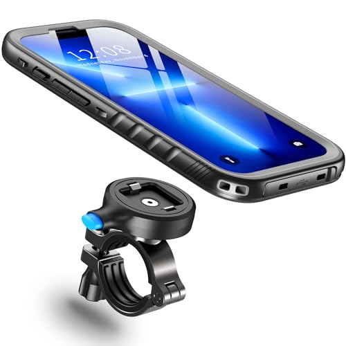 Cozycase Handyhalterung Fahrrad für iPhone 16 Pro Max Wasserdicht - 【Sofortige Entriegelung und Verriegelung】 Bike Phone Holder/Mount Handy Halterung Motorrad Lenker Rennrad Scooter MTB Waterproof von Cozycase