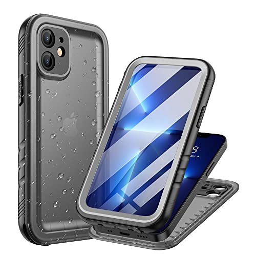 Cozycase für iPhone 12 Mini Hülle (5.4") Wasserdicht 360 Grad Schutz Outdoor Panzerhülle - Stoßfest Komplett Staubschutz【Military Armor Protective Hardcase】 Wasserfest Handyhülle mit Kameraschutz von Cozycase