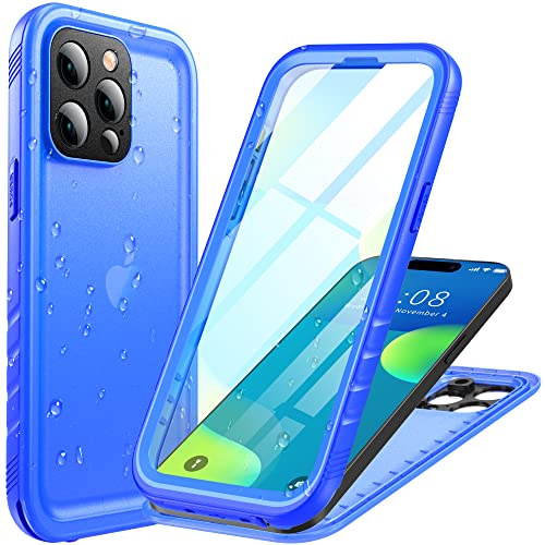 Cozycase für iPhone 14 Pro Max Wasserdichte Hülle - 360 Grad Komplettschutz Outdoor Panzerhülle/Schutzhülle/Bumper【IP68 Waterproof】 Staubdicht Unterwasser Wasserfest Handyhülle mit Kameraschutz - Blau von Cozycase