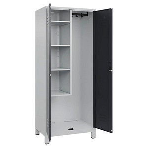 CP Putzmittelschrank Classic Plus 080110-02 S10022 anthrazitgrau, lichtgrau 80,0 x 50,0 x 195,0 cm, aufgebaut von Cp