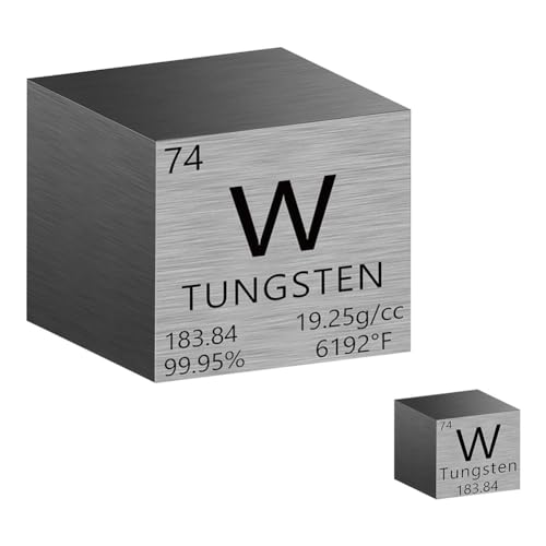 Cpolebev 2-Teiliger Wolframwürfel, Reines Metall mit Hoher Dichte, Elementwürfel, Dichtewürfel Aus Metall für Elements Collections Lab.für Lehrer von Cpolebev