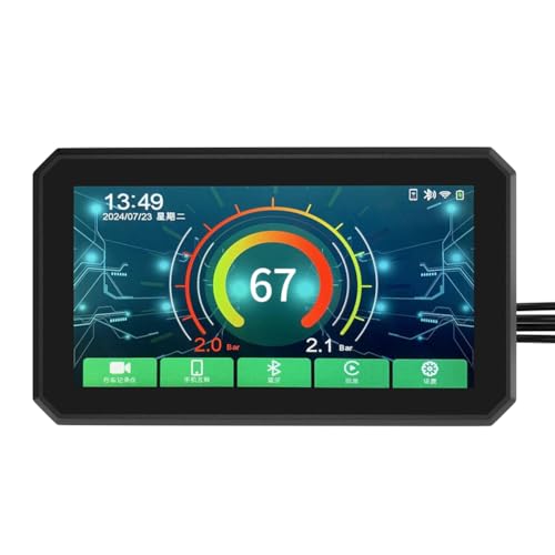 Cpolebev Motorradnavigation 5,5-Bildschirm GPS IP67 Wasserdicht Carplay Motorrad Kabelloser Android Auto Monitor von Cpolebev