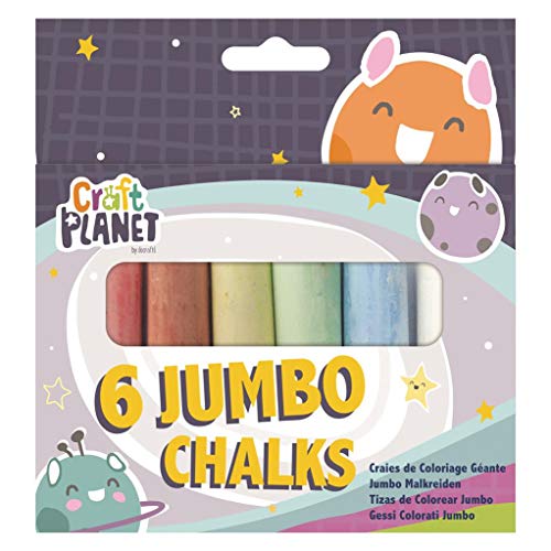 Craft Planet Kreiden, Jumbo, farbig, 6 Stück Craft Planet Kreiden, Jumbo, farbig, 6 Stück von Craft Planet