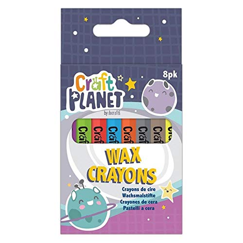 Craft Planet Wax Crayons Packung mit 8 Stück von Craft Planet