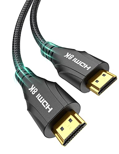 Cratree HDMI 2.1 Kabel 0.5 Meter 8K Short 50cm - Ultra High Speed HDMI Kabel,48Gbps,8K 60Hz,4K 120Hz,Geflochten,eARC mit Kompatibilität für HDTV,PS5 von Cratree