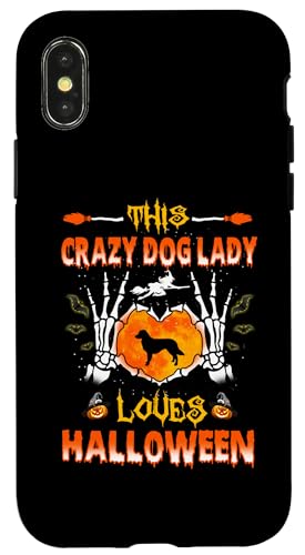 Hülle für iPhone X/XS Diese verrückte Hundedame Nova Scotia liebt Halloween-Kostüm von Crazy Dog Lady Lustiges Hündchen-Halloween-Kostüm