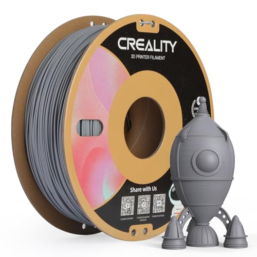 Creality CR-PLA Matte 3D Druck Filament, 1.0KG Umweltfreundliche Kartonspule, 1,75mm PLA Matte 3D Drucker Filament (Grau) von Creality