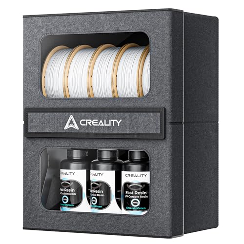 Creality Filament Aufbewahrungsbox, 2-stöckiges Lagerregal, Aufbewahrung von 10 Spulen mit 1 kg Filament, 3D Drucker Filament Aufbewahrungsbehälter für Filament/UV-Harz von Creality