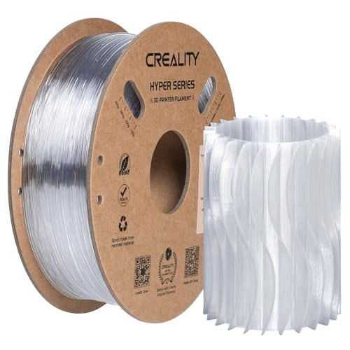 Creality Hyper PC Filament 1.75mm Transparent, Polycarbonat Hochgeschwindigkeits und Hochtemperaturbeständiges, kompatibel mit den meisten 3D-Druckern wie Creality K1C, K1 Max (1 kg/Spule) von Creality