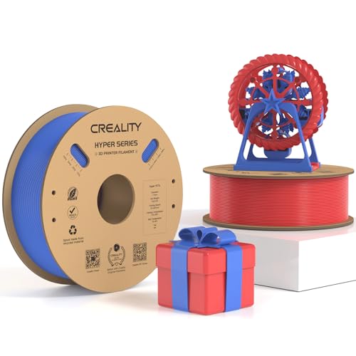 Creality Official PETG Filament Schwarz+Weiß+Rot+Blau, PETG 3D Drucker Filament 1.75mm 4Kg, No-Tangling, starke Bindung und Überhang Leistung Maßgenauigkeit +/-0.03mm von Creality