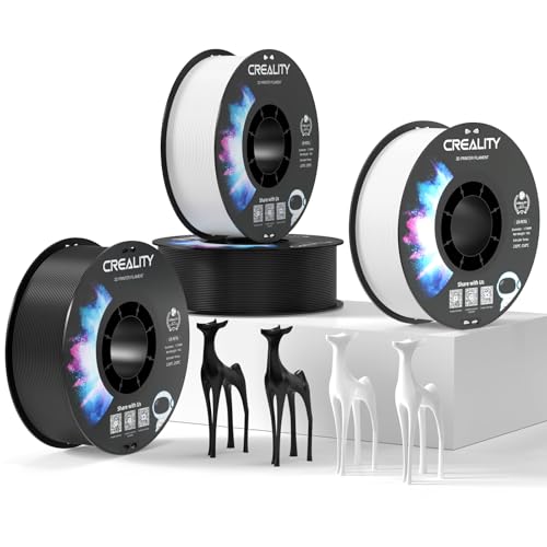 Creality Official PETG Filament Schwarz+Weiß, PETG 3D Drucker Filament 1.75mm 4Kg, No-Tangling, starke Bindung und Überhang Leistung Maßgenauigkeit +/-0.03mm Creality Official PETG Filament Schwarz+Weiß, PETG 3D Drucker Filament 1.75mm 4Kg, No-Tangling, starke Bindung und Überhang Leistung Maßgenauigkeit +/-0.03mm von Creality