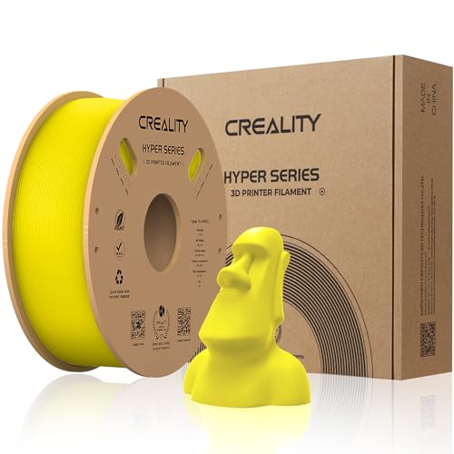 Creality offizielles 3D Drucker Filament, Hyper PLA High Speed Filament, 1.75mm 3D Druck Filament für Hochgeschwindigkeitsdruck, Maßgenauigkeit +/-0.02mm, 1kg/Spule - Gelb von Creality