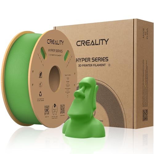 Creality offizielles 3D Drucker Filament, Hyper PLA High Speed Filament, 1.75mm 3D Druck Filament für Hochgeschwindigkeitsdruck, Maßgenauigkeit +/-0.02mm, 1kg/Spule - Grün von Creality