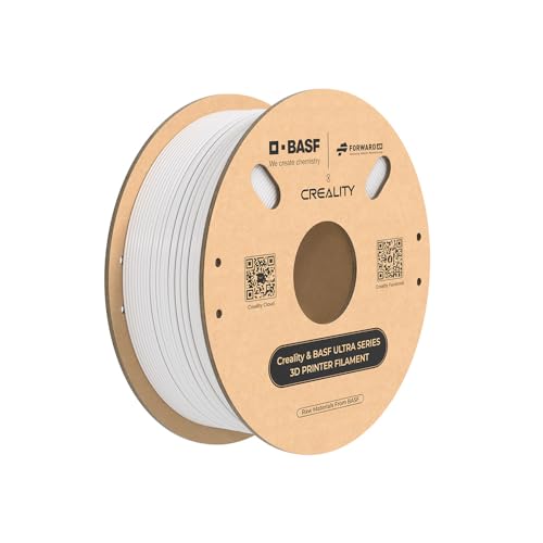 Creality & BASF ULTRA PLA 1,75 mm 3D Druckfilament 1 kg, Maximale Druckgeschwindigkeit bis zu 600 mm/s Maximaler Systemdurchfluss bis zu 30 mm³/s(Weiß) von Creality