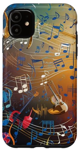 Hülle für iPhone 11 Harmonische Symphonie der Musik von Creative Cases Crafts and Minds