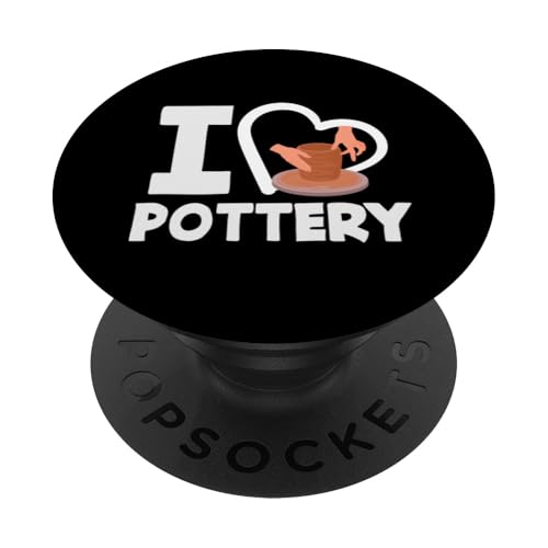 Ich liebe Töpferei-Enthusiasten, Design PopSockets Klebender PopGrip von Creative Pottery Designs for Clay Artists