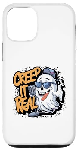 Hülle für iPhone 13 Pro Creep It Real Ghost mit Mikrofon von Creep It Real Creations