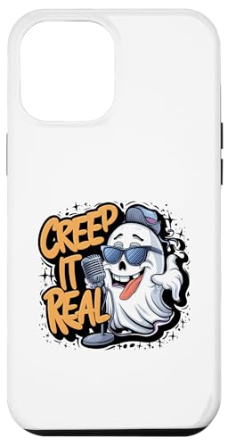 Hülle für iPhone 14 Pro Max Creep It Real Ghost mit Mikrofon von Creep It Real Creations