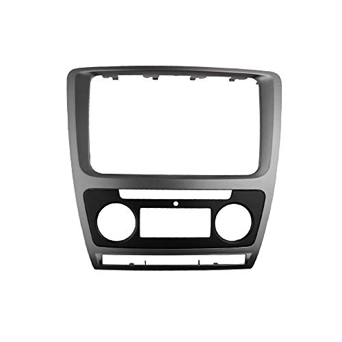 Autoradio-Blende, Double DIN Audio FASCIEN FIT FIT FIT for Skoda Octavia 2013 Stereo Radio DVD Stereo CD Panel-Dash-Mount-Installations-Trimm-Kit-Rahmen(Auto AC) von Crepundia