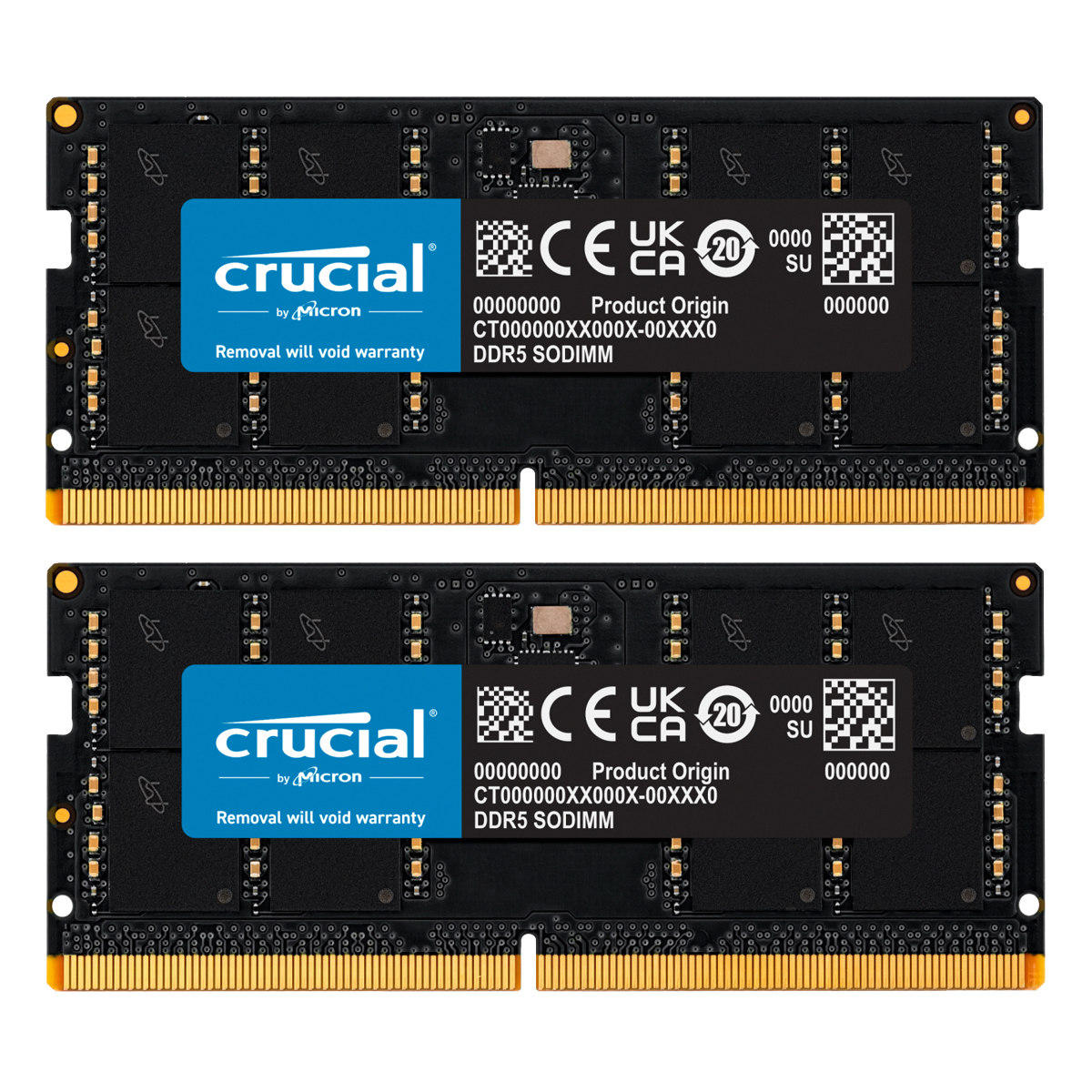 Crucial 64GB Kit (2x32GB) DDR5-5600 CL46 SO-DIMM Arbeitsspeicher von Crucial