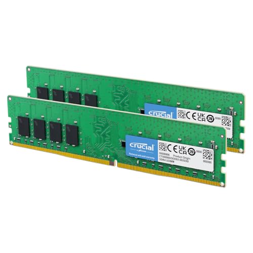 Crucial RAM 16GB (2x8GB) DDR4 2400MHz CL17 Desktop Arbeitsspeicher Kit CT2K8G4DFS824A von Crucial