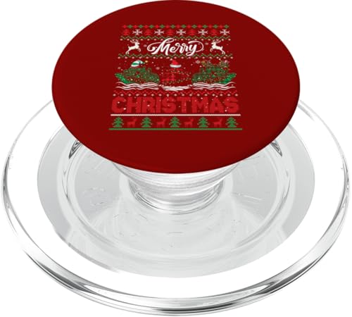 Merry Christmas Sweater Three Santa Reindeer Cruise Ships PopSockets PopGrip für MagSafe von Cruise Ship Christmas Costume