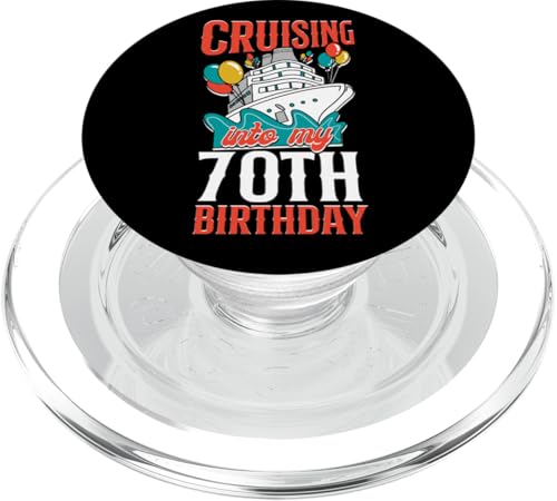 Kreuzfahrturlaub zum 70. Geburtstag Eine Kreuzfahrt in meinen 70. PopSockets PopGrip für MagSafe von Cruise Trip Friends Buddies Vacation Cruising HD0