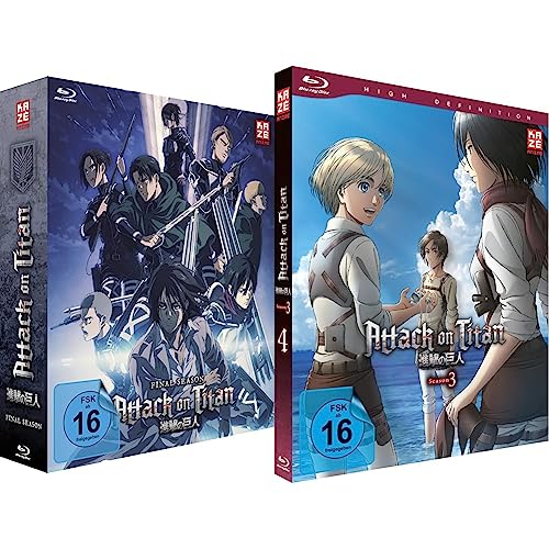 Attack on Titan Final Season - Staffel 4 - Vol.1 - [Blu-ray] mit Sammelschuber & Attack on Titan - Staffel 3 - Vol. 4 - [Blu-ray] von Crunchyroll