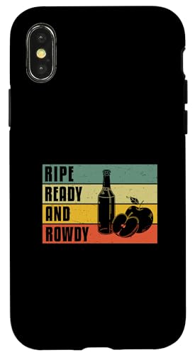 Hülle für iPhone X/XS Reife bereit und rowdy Vintage Apfelwein machen Enthusiasten von Crushed Apple Barrel Bloom