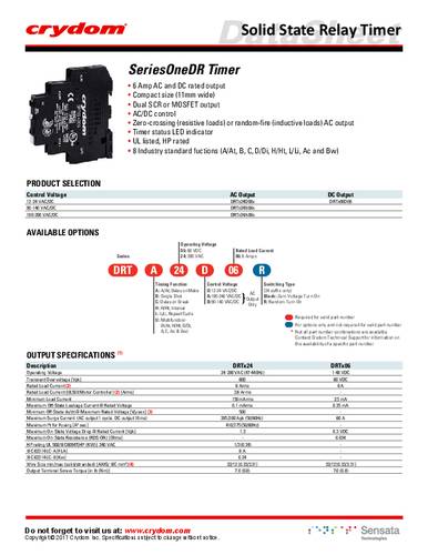 Crydom Halbleiterrelais DRTL24D06R 1St. von Crydom